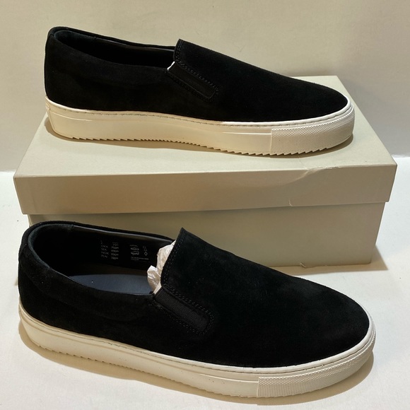Cos Mens Black Suede Loafers Shoes Sz 